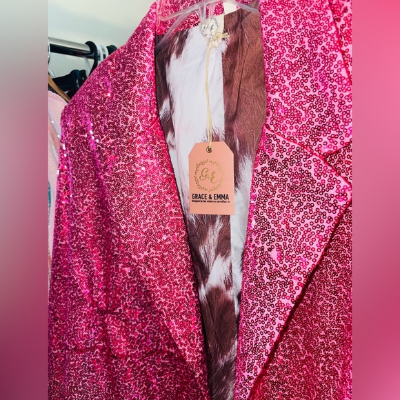 Pink sequin blazer - Picture 6 of 6